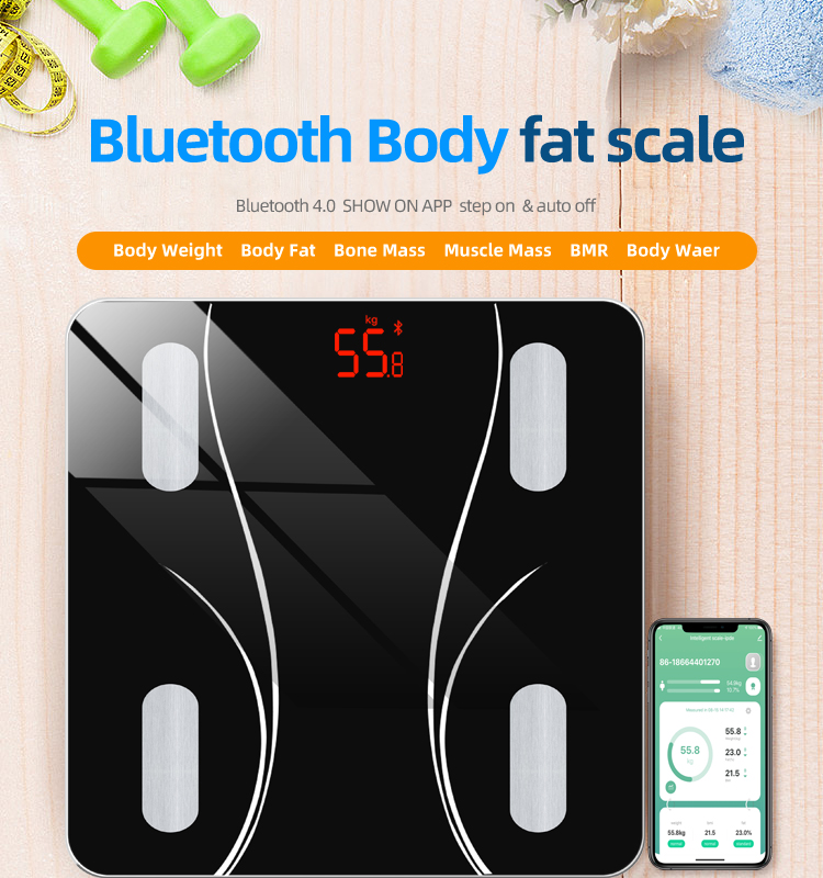Báscula Bluetooth inteligente para grasa corporal