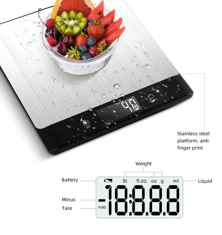 báscula digital de cocina para alimentos