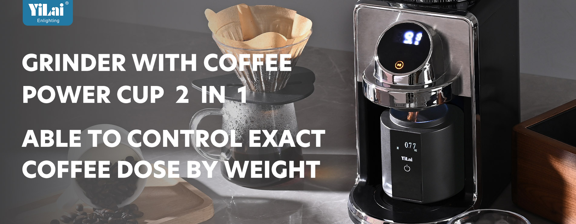 Coffee powder cup scale